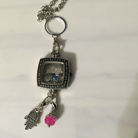 Watch Case Necklace Floating Charms Sealife - Picture 3 of 5